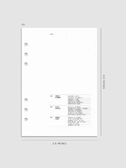 2026 Dated Monthly Planner Inserts | Sunday Start(2026 Dated Monthly Planner Inserts Sunday Start) -Cloth And Paper Shop 2026 dated monthly sunday start insert A5 title