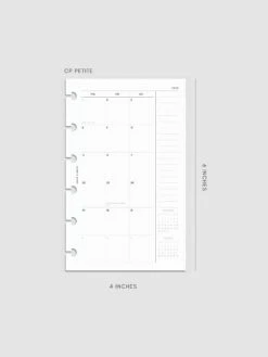 2026 Dated Monthly Planner Inserts | Sunday Start(2026 Dated Monthly Planner Inserts Sunday Start) -Cloth And Paper Shop 2026 dated monthly sunday start insert CPPetite