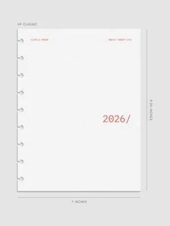 2026 Front & Monthly Vellum Planner Dashboard Overlays | Rouge(2026 Front Monthly Vellum Planner Dashboard Overlays Rouge) -Cloth And Paper Shop 2026 front and monthly overlays rouge HPC