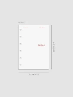 2026 Front & Monthly Vellum Planner Dashboard Overlays | Rouge(2026 Front Monthly Vellum Planner Dashboard Overlays Rouge) -Cloth And Paper Shop 2026 front and monthly overlays rouge Pocket