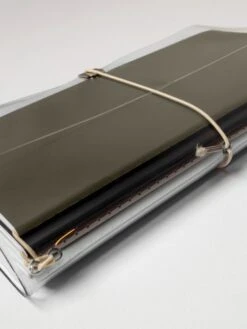 Clear Vinyl Travel Notebook Cover | A5 Slim(Clear Vinyl Planner Travel Refillable Notebook Cover A5 Slim) 7 Clear Vinyl Travel Notebook Cover | A5 Slim(Clear Vinyl Planner Travel Refillable Notebook Cover A5 Slim) -Cloth And Paper Shop 6.11.25 ClearVinylPlanner TravelRefillable NotebookCover A5Slim 2