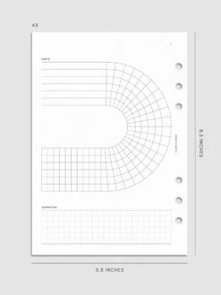 Arched Habit Tracker Planner Inserts(Arched Habit Tracker Inserts) -Cloth And Paper Shop Arched Habit Tracker Planner Inserts A5 CP 2