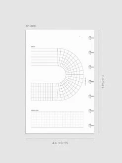 Arched Habit Tracker Planner Inserts(Arched Habit Tracker Inserts) -Cloth And Paper Shop Arched Habit Tracker Planner Inserts Hp Mini CP 1