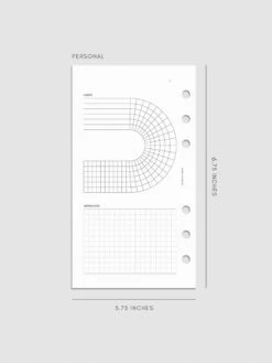Arched Habit Tracker Planner Inserts(Arched Habit Tracker Inserts) -Cloth And Paper Shop Arched Habit Tracker Planner Inserts Personal CP 1