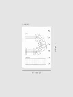 Arched Habit Tracker Planner Inserts(Arched Habit Tracker Inserts) -Cloth And Paper Shop Arched Habit Tracker Planner Inserts Pocket CP 1