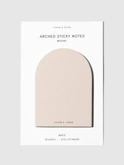 Arched Sticky Notes(Arched Sticky Notes) 6 Arched Sticky Notes(Arched Sticky Notes) -Cloth And Paper Shop Arched Sticky Notes Beignet CP 1