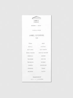 Clear Label Stickers(Clear Label Stickers) 31 Clear Label Stickers(Clear Label Stickers) -Cloth And Paper Shop Clear Label Stickers Black Sheet 1 Time CP 1