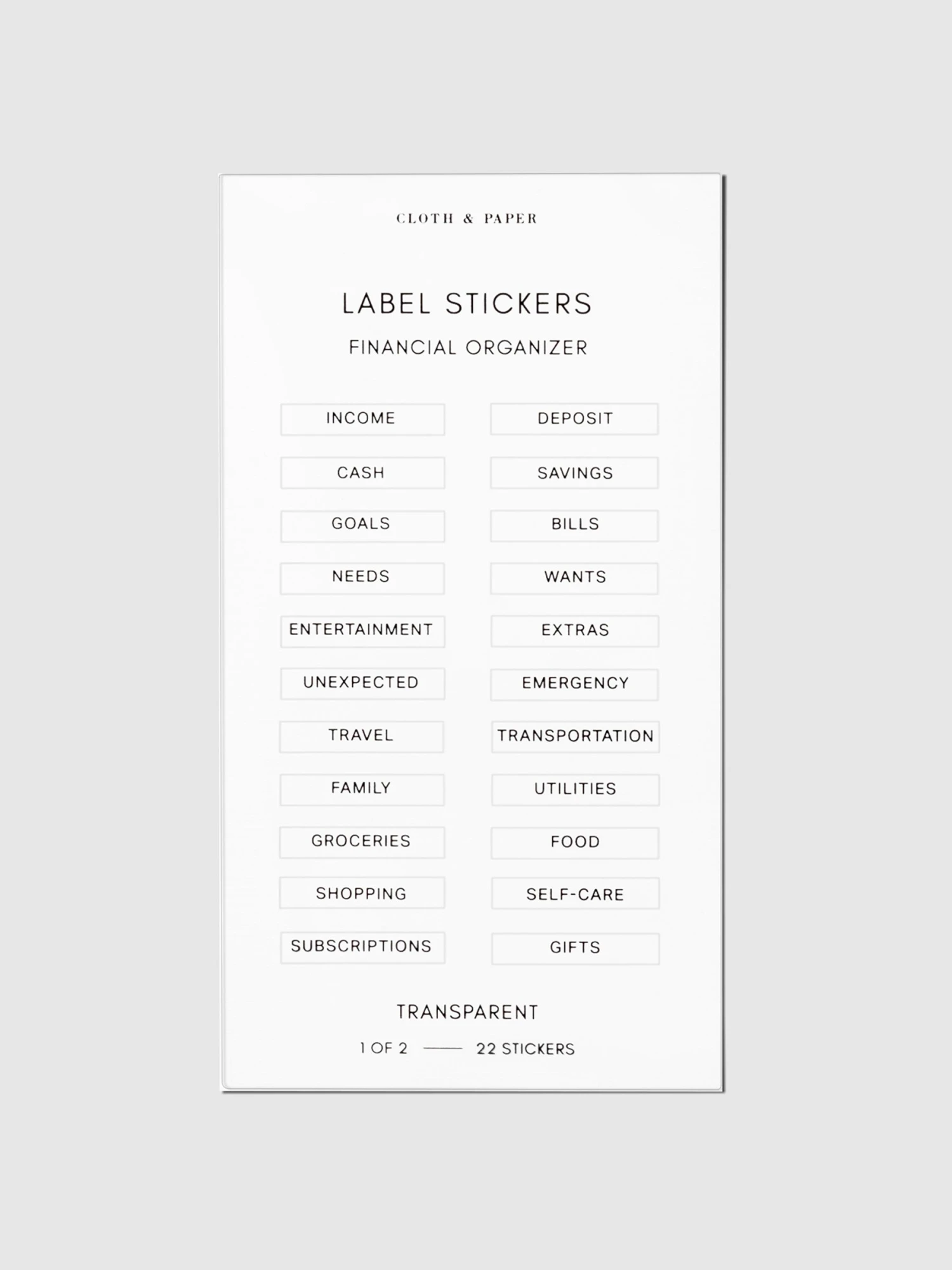 Clear Label Stickers | Financial(Clear Label Stickers Financial) 2 Clear Label Stickers | Financial(Clear Label Stickers Financial) - Image 2
