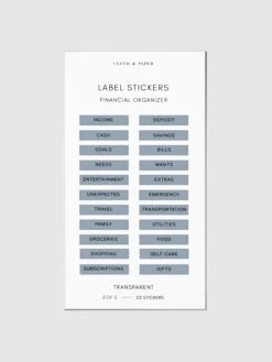 Clear Label Stickers | Financial(Clear Label Stickers Financial) 5 Clear Label Stickers | Financial(Clear Label Stickers Financial) -Cloth And Paper Shop Clear Label Stickers Financial August SubBox Transparent CP 2