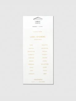 Clear Label Stickers(Clear Label Stickers) 29 Clear Label Stickers(Clear Label Stickers) -Cloth And Paper Shop Clear Label Stickers Gold Sheet 3 Essentials CP 1