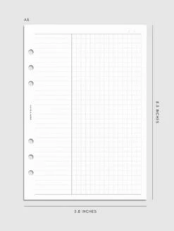 Column Note Taking Planner Insert(Column Note Taking Planner Insert) 20 Column Note Taking Planner Insert(Column Note Taking Planner Insert) -Cloth And Paper Shop Column Note Taking Planner Insert A5 CP 1