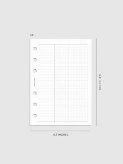 Column Note Taking Planner Insert(Column Note Taking Planner Insert) 15 Column Note Taking Planner Insert(Column Note Taking Planner Insert) -Cloth And Paper Shop Column Note Taking Planner Insert A6 CP 1