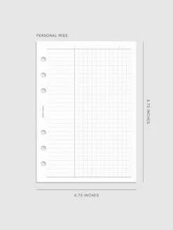 Column Note Taking Planner Insert(Column Note Taking Planner Insert) 18 Column Note Taking Planner Insert(Column Note Taking Planner Insert) -Cloth And Paper Shop Column Note Taking Planner Insert PersonalWide CP 1
