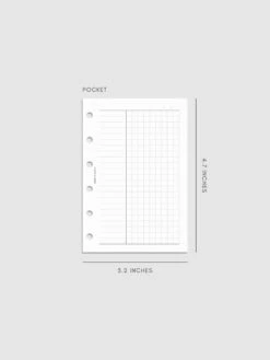 Column Note Taking Planner Insert(Column Note Taking Planner Insert) 14 Column Note Taking Planner Insert(Column Note Taking Planner Insert) -Cloth And Paper Shop Column Note Taking Planner Insert Pocket CP 1