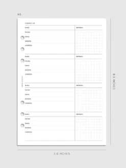 Contact List Planner Inserts | Refreshed Design(Contact List Planner Inserts Refreshed Design) 23 Contact List Planner Inserts | Refreshed Design(Contact List Planner Inserts Refreshed Design) -Cloth And Paper Shop Contact List Planner Inserts Refreshed Design A5 CP 1