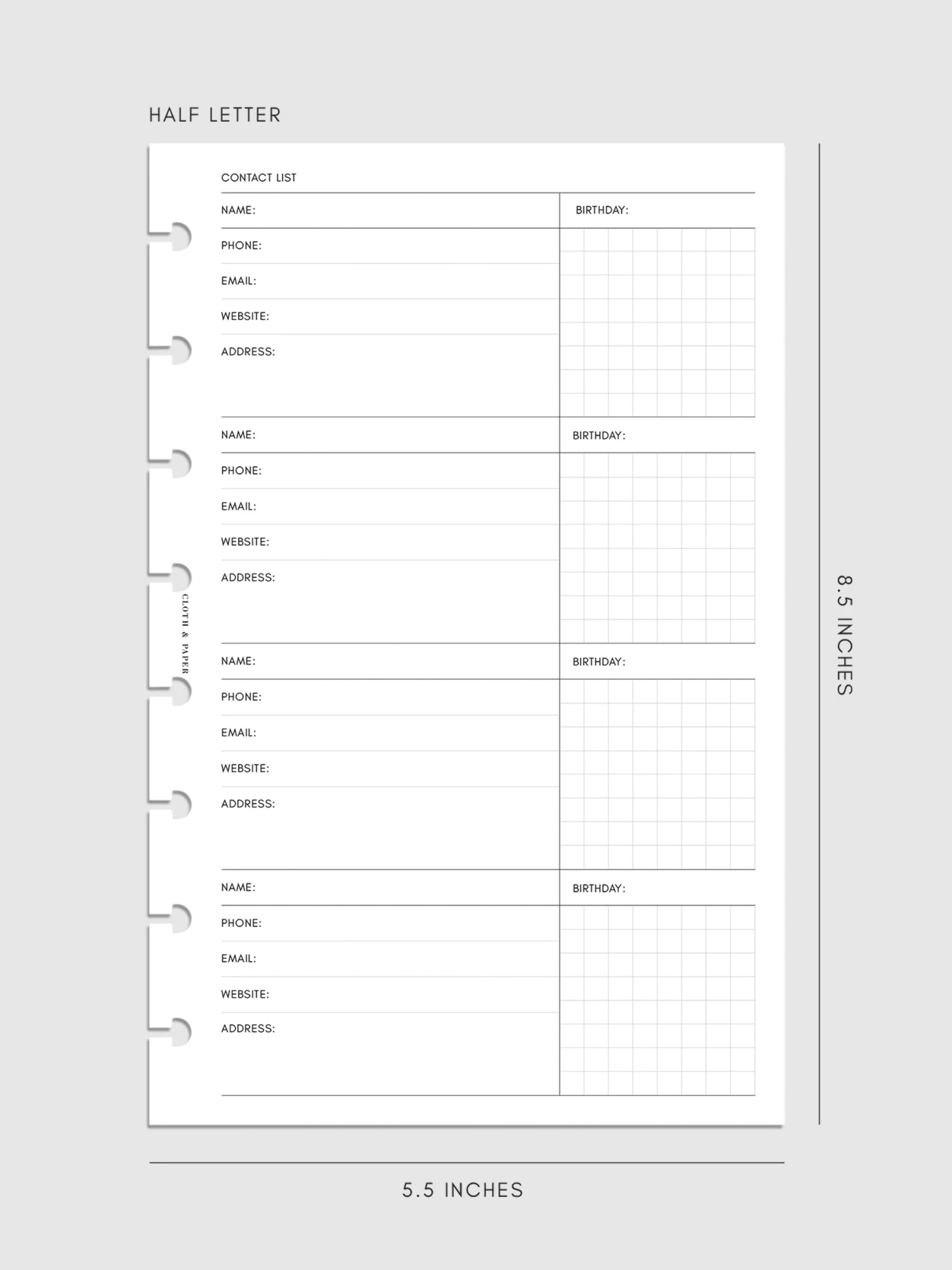 Contact List Planner Inserts | Refreshed Design(Contact List Planner Inserts Refreshed Design) 10 Contact List Planner Inserts | Refreshed Design(Contact List Planner Inserts Refreshed Design) - Image 10