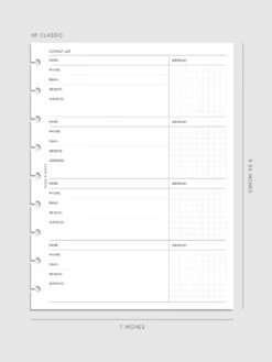 Contact List Planner Inserts | Refreshed Design(Contact List Planner Inserts Refreshed Design) 28 Contact List Planner Inserts | Refreshed Design(Contact List Planner Inserts Refreshed Design) -Cloth And Paper Shop Contact List Planner Inserts Refreshed Design HPC CP 1