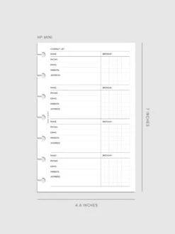 Contact List Planner Inserts | Refreshed Design(Contact List Planner Inserts Refreshed Design) 27 Contact List Planner Inserts | Refreshed Design(Contact List Planner Inserts Refreshed Design) -Cloth And Paper Shop Contact List Planner Inserts Refreshed Design HPM CP 1