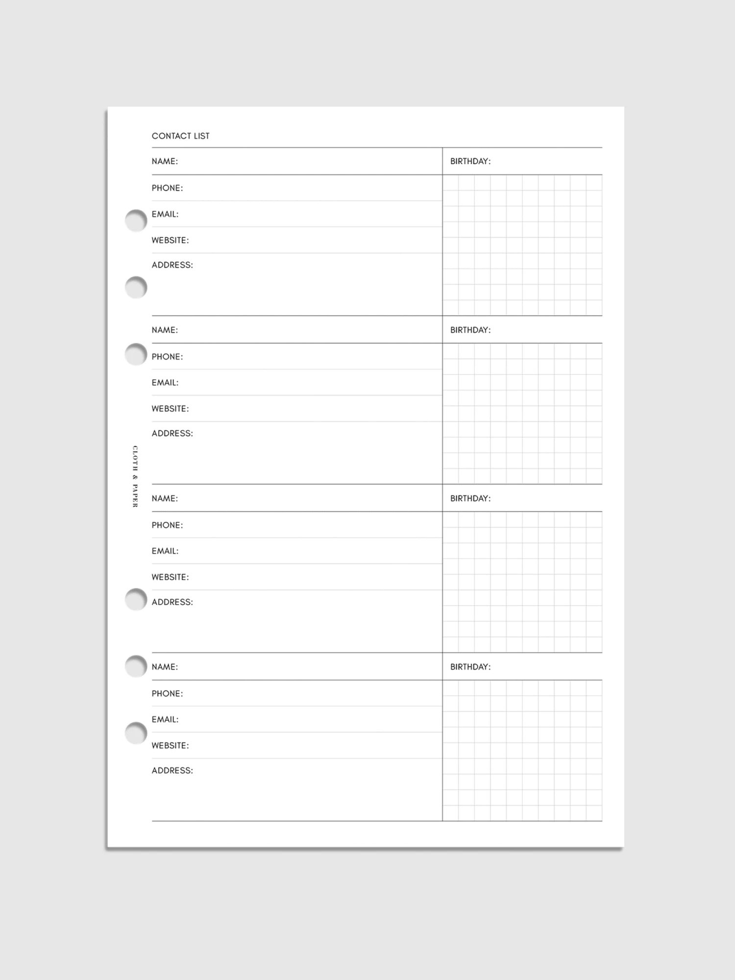 Contact List Planner Inserts | Refreshed Design(Contact List Planner Inserts Refreshed Design) 1 Contact List Planner Inserts | Refreshed Design(Contact List Planner Inserts Refreshed Design)