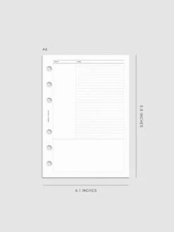 Cornell Style Note Inserts | 2nd Edition(New Cornell Style Note Inserts Updated Design) 16 Cornell Style Note Inserts | 2nd Edition(New Cornell Style Note Inserts Updated Design) -Cloth And Paper Shop Cornell Style Note Inserts 2nd Edition A6 CP 1