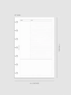 Cornell Style Note Inserts | 2nd Edition(New Cornell Style Note Inserts Updated Design) 20 Cornell Style Note Inserts | 2nd Edition(New Cornell Style Note Inserts Updated Design) -Cloth And Paper Shop Cornell Style Note Inserts 2nd Edition HPM CP 1