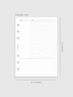 Cornell Style Note Inserts | 2nd Edition(New Cornell Style Note Inserts Updated Design) 19 Cornell Style Note Inserts | 2nd Edition(New Cornell Style Note Inserts Updated Design) -Cloth And Paper Shop Cornell Style Note Inserts 2nd Edition PersonalWide CP 1