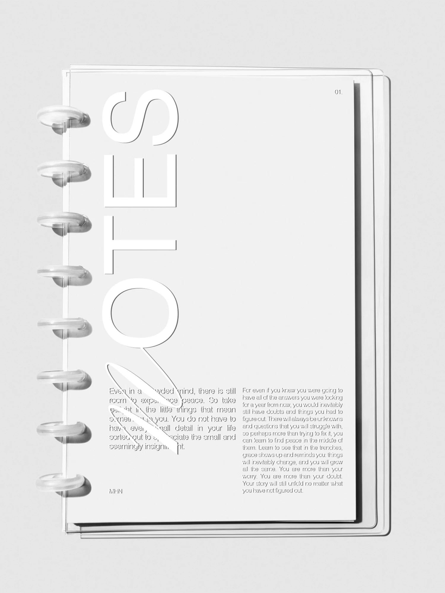 Crystal Clear Notebook Cover | Notes | Half Letter(Crystal Clear Notebook Cover Notes Half Letter) 3 Crystal Clear Notebook Cover | Notes | Half Letter(Crystal Clear Notebook Cover Notes Half Letter) - Image 3