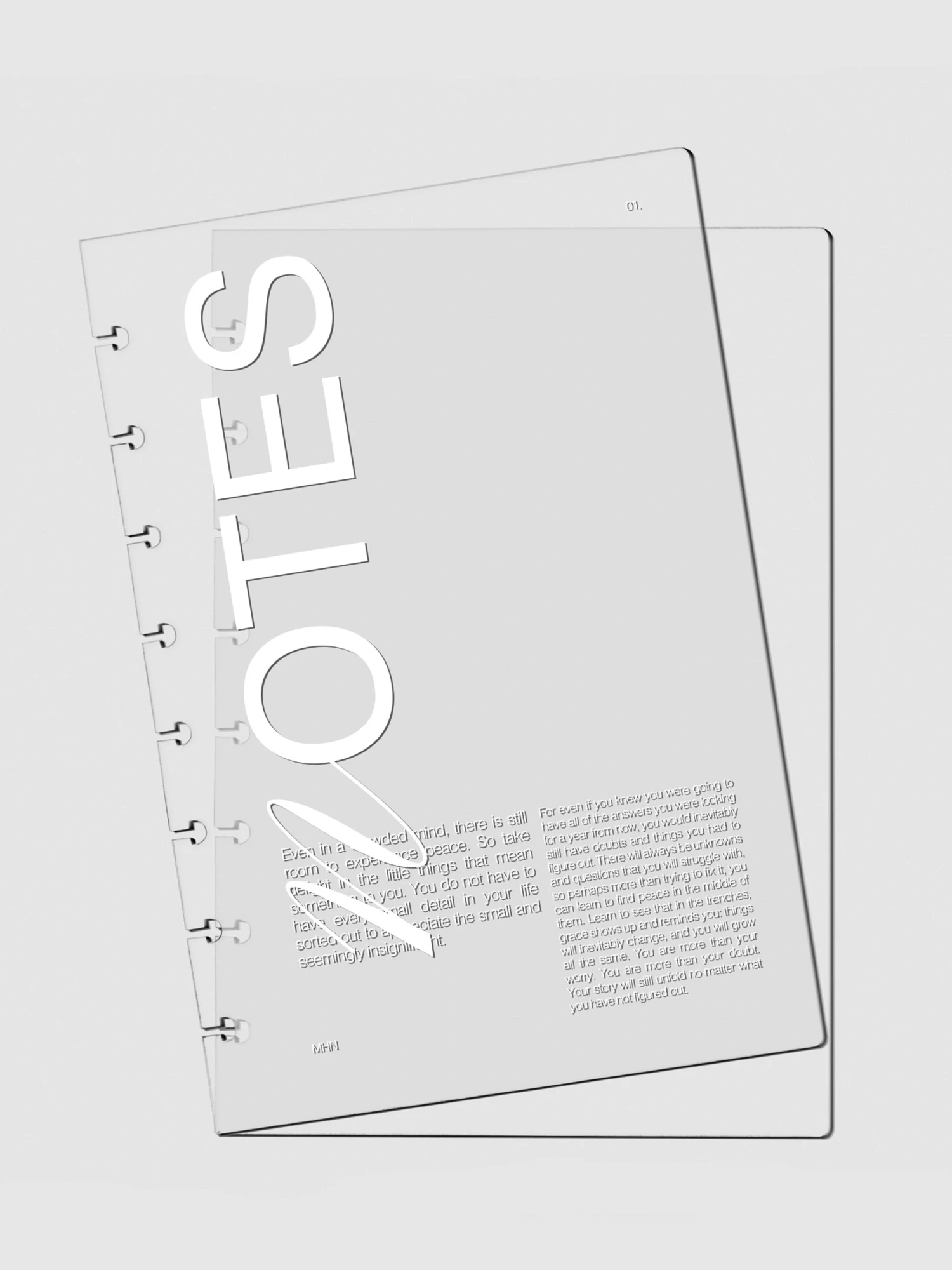 Crystal Clear Notebook Cover | Notes | Half Letter(Crystal Clear Notebook Cover Notes Half Letter) 2 Crystal Clear Notebook Cover | Notes | Half Letter(Crystal Clear Notebook Cover Notes Half Letter) - Image 2
