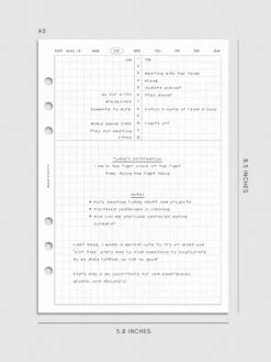 Daily Agenda Graph Inserts | Undated 24 Hours(Daily Agenda Graph Inserts Undated 24 Hours) 14 Daily Agenda Graph Inserts | Undated 24 Hours(Daily Agenda Graph Inserts Undated 24 Hours) -Cloth And Paper Shop Daily Agenda Graph Inserts Undated 24 Hours 24 Hour A5 Demo CP 1