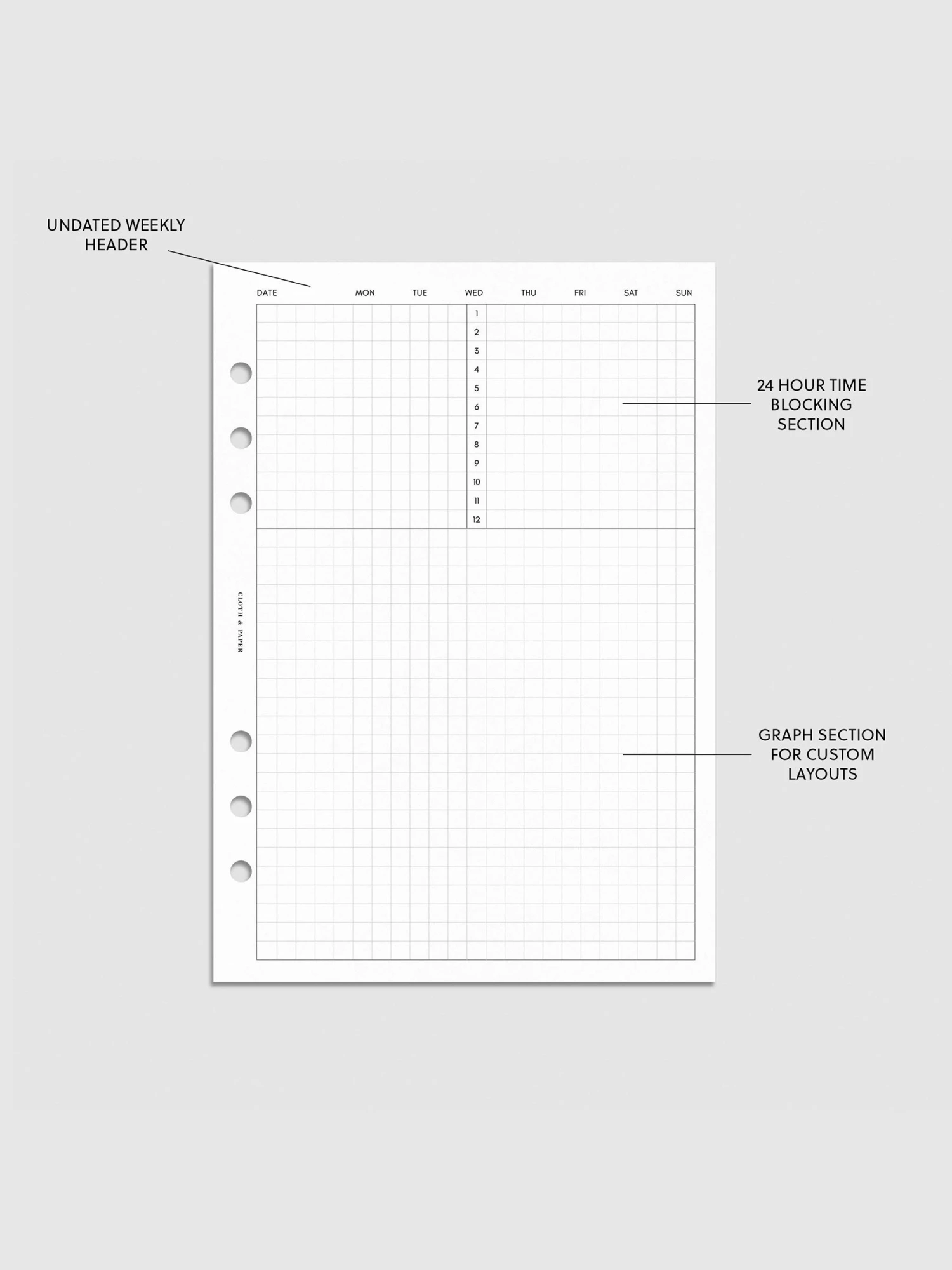 Daily Agenda Graph Inserts | Undated 24 Hours(Daily Agenda Graph Inserts Undated 24 Hours) 2 Daily Agenda Graph Inserts | Undated 24 Hours(Daily Agenda Graph Inserts Undated 24 Hours) - Image 2