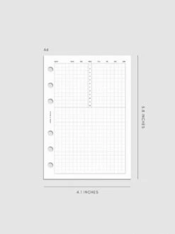 Daily Agenda Graph Inserts | Undated 24 Hours(Daily Agenda Graph Inserts Undated 24 Hours) 16 Daily Agenda Graph Inserts | Undated 24 Hours(Daily Agenda Graph Inserts Undated 24 Hours) -Cloth And Paper Shop Daily Agenda Graph Inserts Undated 24 Hours A6 Vol3 CP 1