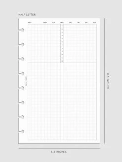 Daily Agenda Graph Inserts | Undated 24 Hours(Daily Agenda Graph Inserts Undated 24 Hours) 22 Daily Agenda Graph Inserts | Undated 24 Hours(Daily Agenda Graph Inserts Undated 24 Hours) -Cloth And Paper Shop Daily Agenda Graph Inserts Undated 24 Hours HL Vol3 CP 1