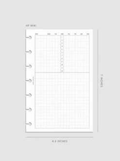 Daily Agenda Graph Inserts | Undated 24 Hours(Daily Agenda Graph Inserts Undated 24 Hours) 20 Daily Agenda Graph Inserts | Undated 24 Hours(Daily Agenda Graph Inserts Undated 24 Hours) -Cloth And Paper Shop Daily Agenda Graph Inserts Undated 24 Hours HPM Vol3 CP 1