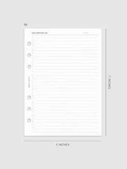 Daily Gratitude Log Planner Inserts(Daily Gratitude Log Planner Inserts) -Cloth And Paper Shop Daily Gratitude Log Planner Inserts B6 CP 1