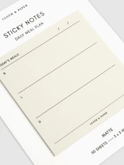 Daily Meal Plan Sticky Notes(Daily Meal Plan Sticky Notes) -Cloth And Paper Shop Daily Meal Plan Sticky Notes Close CP 2