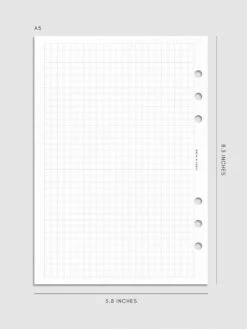 Daily Wellness Planner Inserts(Daily Wellness Planner Inserts) -Cloth And Paper Shop Daily Wellness Planner Inserts ProductMockup A5 Graphpaper CP 1