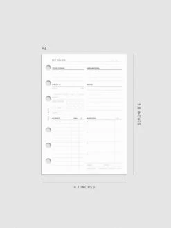 Daily Wellness Planner Inserts(Daily Wellness Planner Inserts) -Cloth And Paper Shop Daily Wellness Planner Inserts ProductMockup A6 CP 1