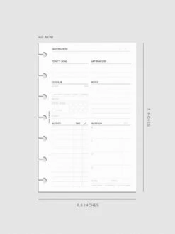 Daily Wellness Planner Inserts(Daily Wellness Planner Inserts) -Cloth And Paper Shop Daily Wellness Planner Inserts ProductMockup HPM CP 1