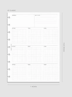 Decision Making Planner Inserts(Decision Making Planner Inserts) -Cloth And Paper Shop Decision Making Inserts Mockup HP Classic