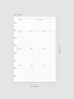 Decision Making Planner Inserts(Decision Making Planner Inserts) -Cloth And Paper Shop Decision Making Inserts Mockup Half Letter