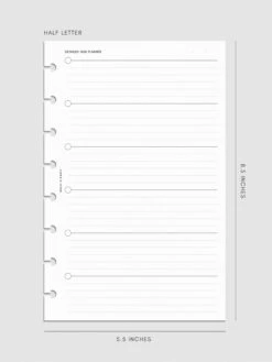 Detailed Task Planner Inserts(Detailed Task Planner Inserts) 26 Detailed Task Planner Inserts(Detailed Task Planner Inserts) -Cloth And Paper Shop Detailed Task Planner Inserts HL CP 1