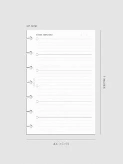 Detailed Task Planner Inserts(Detailed Task Planner Inserts) 23 Detailed Task Planner Inserts(Detailed Task Planner Inserts) -Cloth And Paper Shop Detailed Task Planner Inserts HPM CP 1