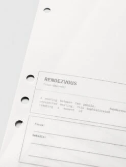 Editorial Vellum Planner Dividers(Editorial Vellum Dividers) -Cloth And Paper Shop Editorial Vellum Planner Dividers FrontRow Collection A5 CP 3