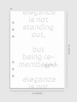Elegance Planner Dashboard(Elegance Dashboard) 14 Elegance Planner Dashboard(Elegance Dashboard) -Cloth And Paper Shop Elegance Planner Dashboard A5 CP 1
