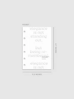 Elegance Planner Dashboard(Elegance Dashboard) 10 Elegance Planner Dashboard(Elegance Dashboard) -Cloth And Paper Shop Elegance Planner Dashboard Pocket CP 1