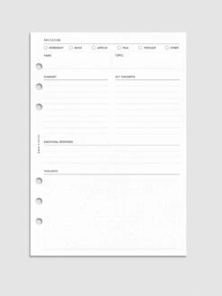 Experience Reflection Planner Inserts(Experience Reflection Planner Inserts)