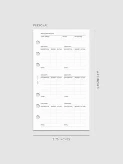 Financial Planning Inserts | Second Edition(Financial Planning Insert Second Edition) 24 Financial Planning Inserts | Second Edition(Financial Planning Insert Second Edition) -Cloth And Paper Shop Financial Planning Inserts Second Edition Personal CP 1