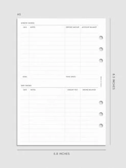 Financial Planning Inserts | Second Edition(Financial Planning Insert Second Edition) 18 Financial Planning Inserts | Second Edition(Financial Planning Insert Second Edition) -Cloth And Paper Shop Financial Planning Inserts Second Edition Refreshed A5 CP 4