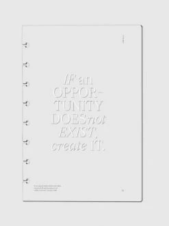 Glass Plastic Discbound Notebook Cover | Opportunity | Half Letter Discbound(Glass Plastic Discbound Notebook Cover Opportunity)