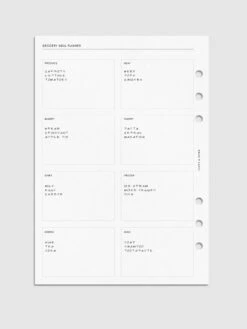 Grocery Meal Planner Inserts(Grocery Meal Planner Inserts) 22 Grocery Meal Planner Inserts(Grocery Meal Planner Inserts) -Cloth And Paper Shop Grocery Meal Planner Inserts A5 Demo CP 2